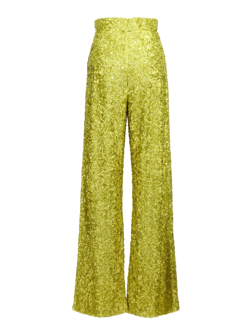 Bicolor Polyamide Flared Pants