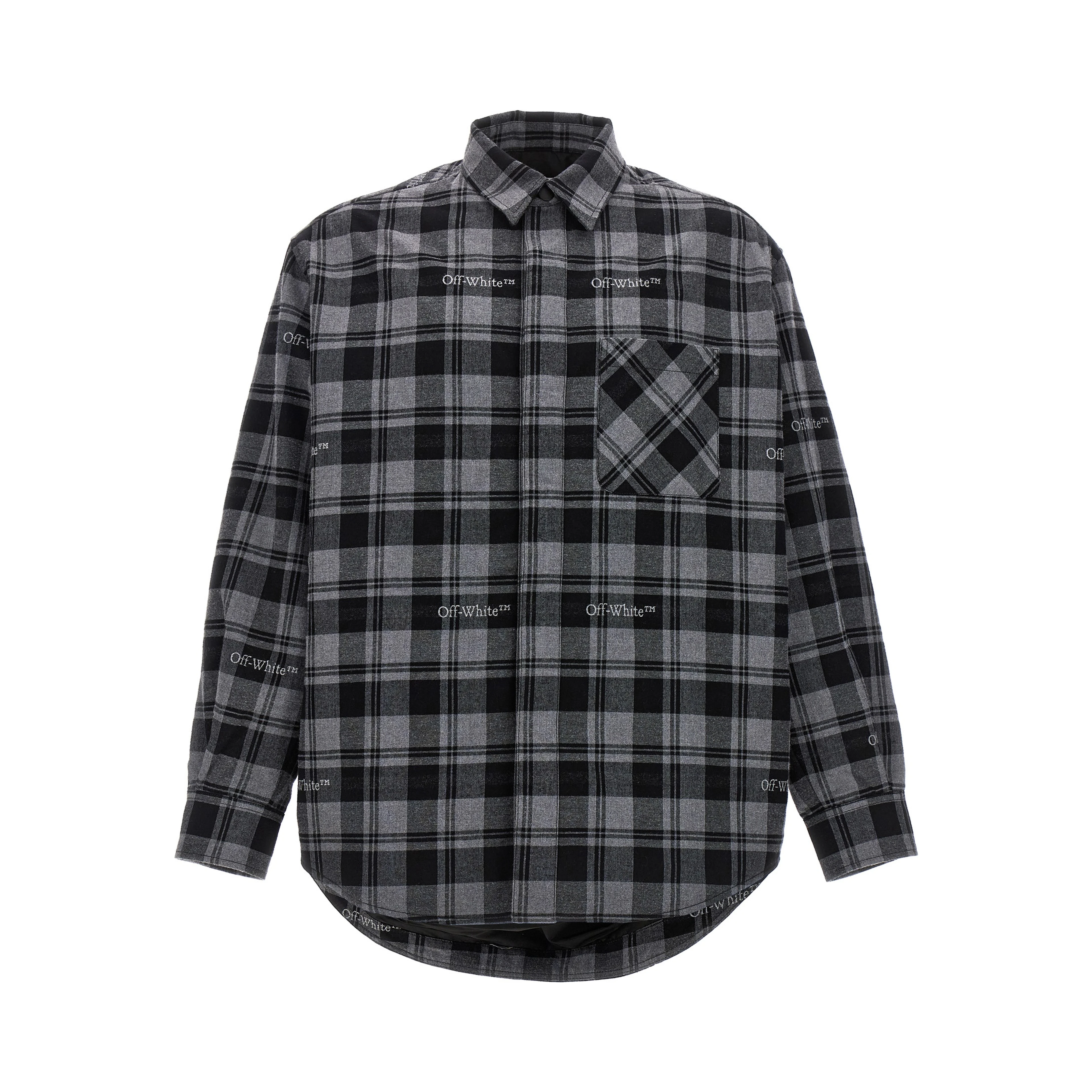 Gray Cotton Shell Jacket
