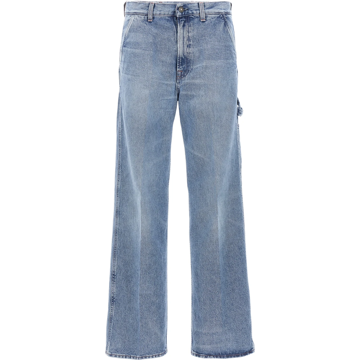 Blue Cotton Relaxed Fit Jeans