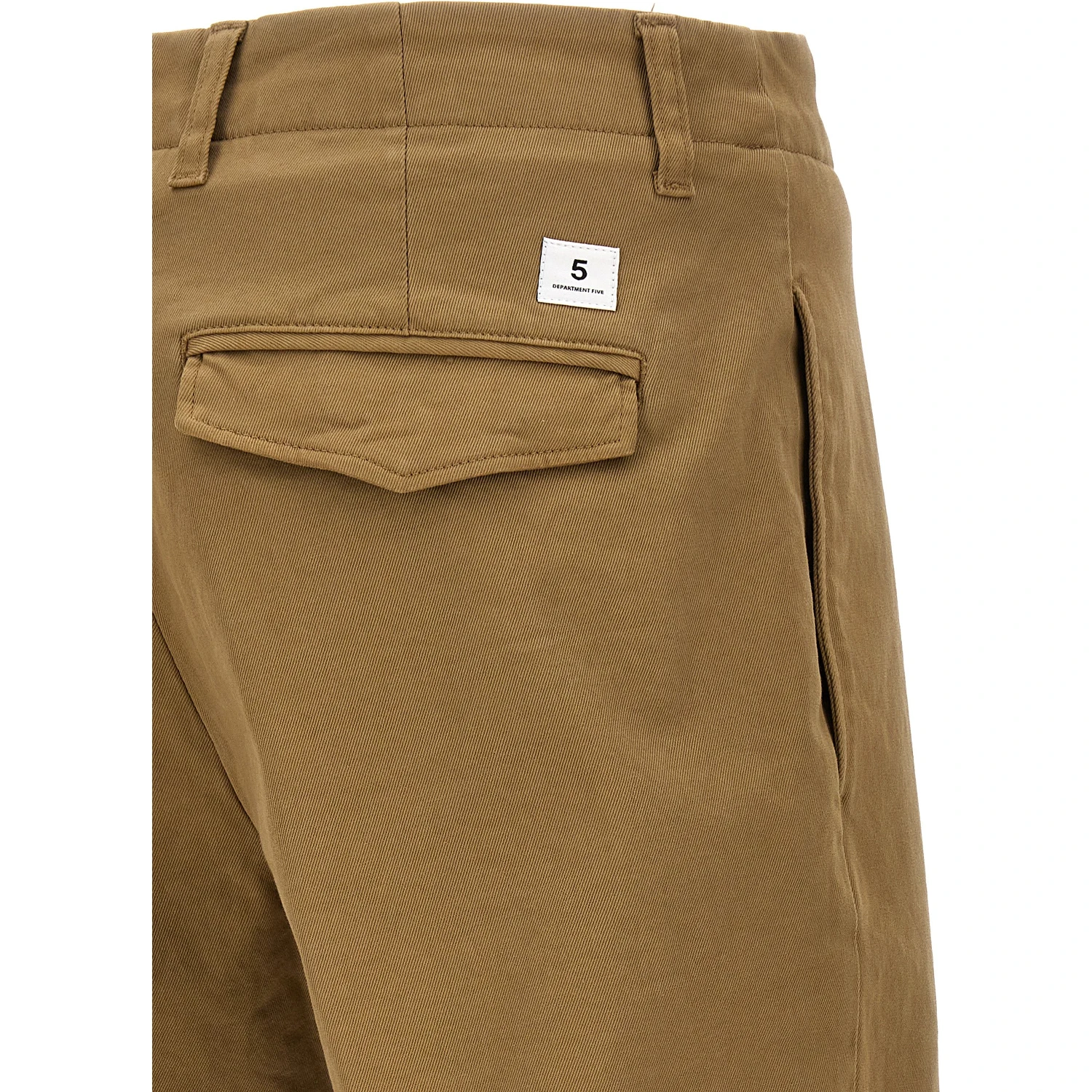 Beige Cotton Casual Pants