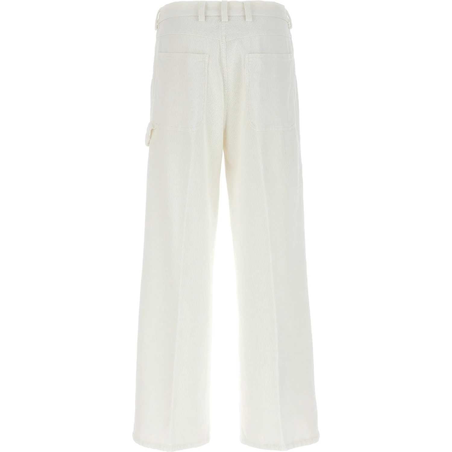 White Cotton Casual Pants