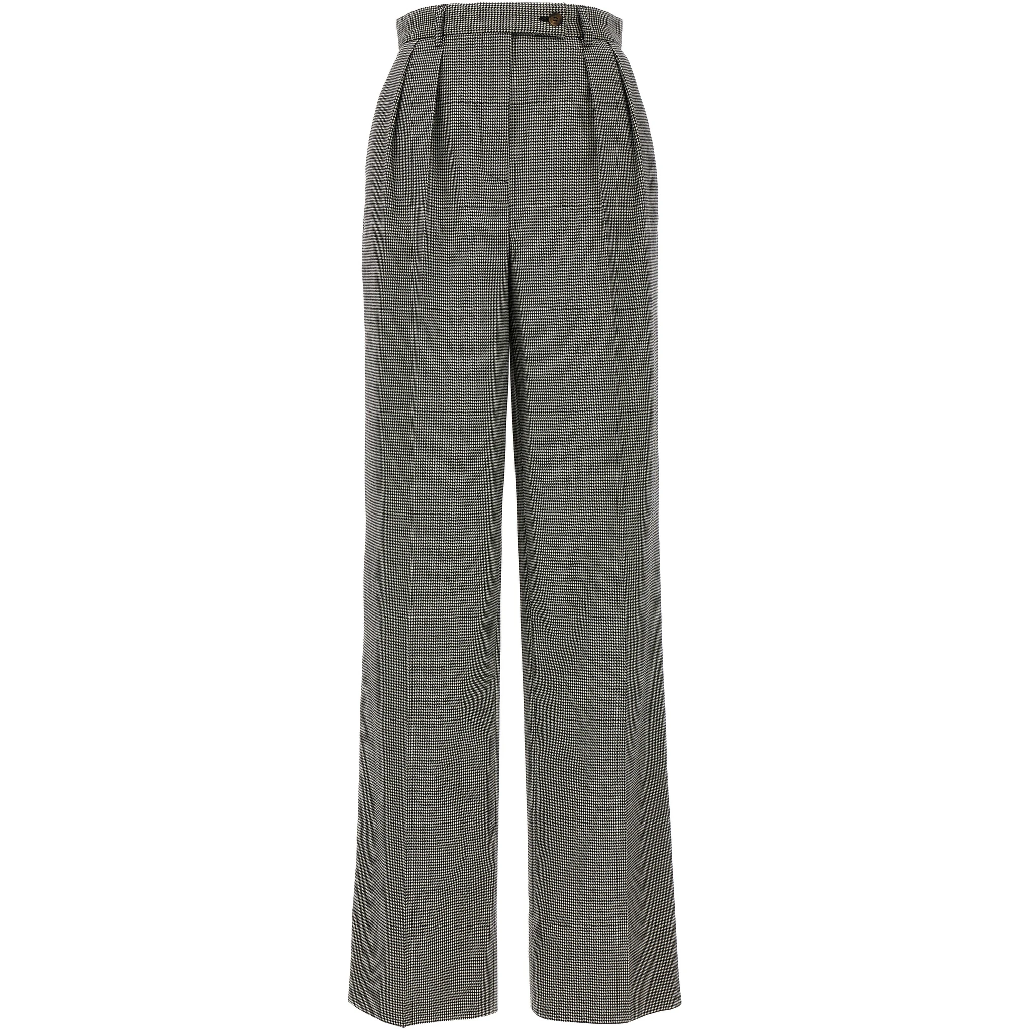 Bicolor Elastane Casual Pants