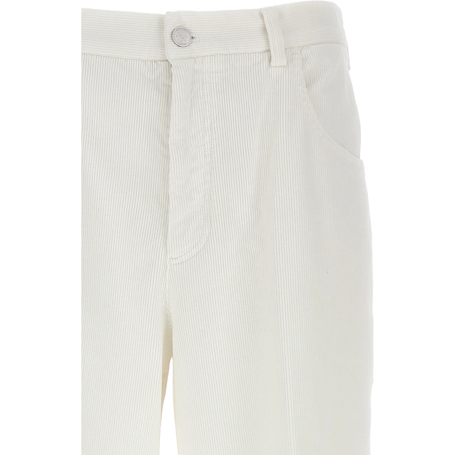 White Cotton Casual Pants