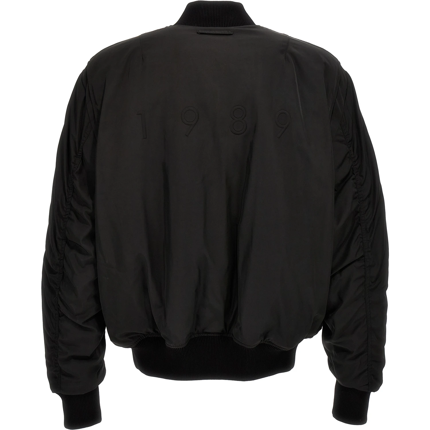 Black Polyester Bomber