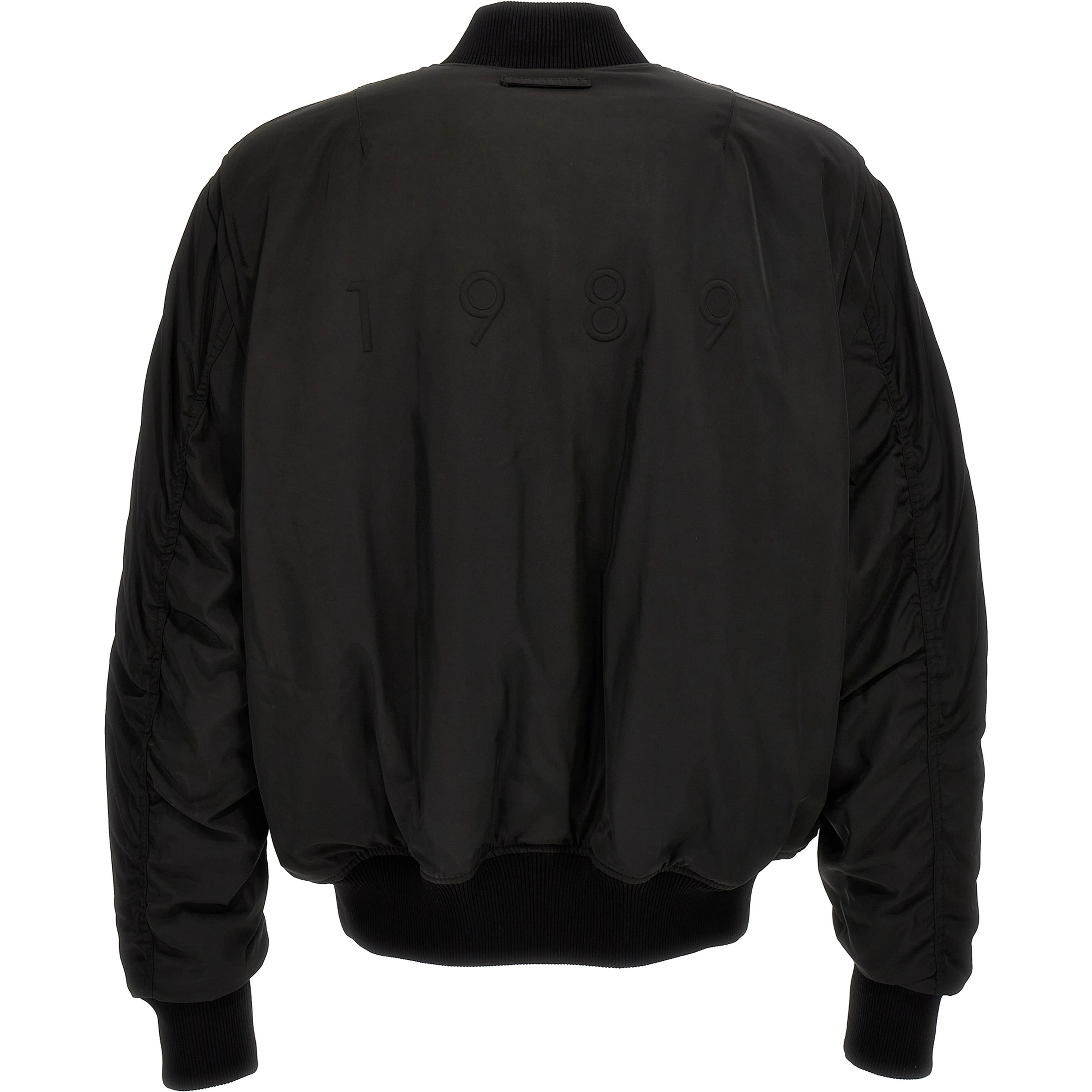 Black Polyester Bomber