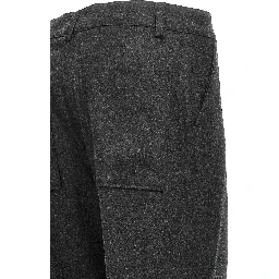 Gray Virgin Wool Cargo Pants