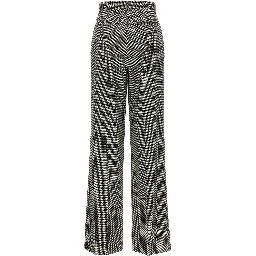 Bicolor Elastane Casual Pants