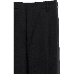 Black Virgin Wool Dress Pants