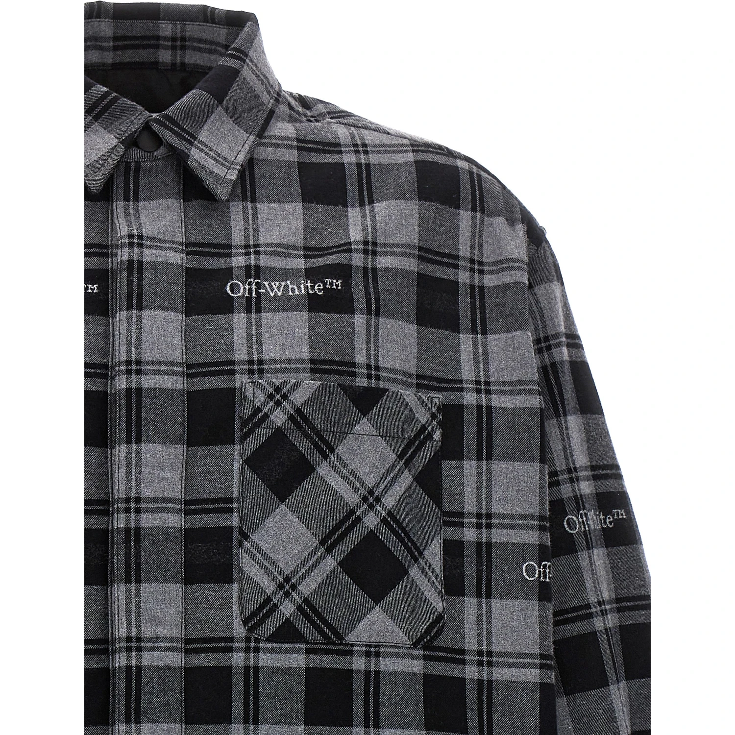 Gray Cotton Shell Jacket