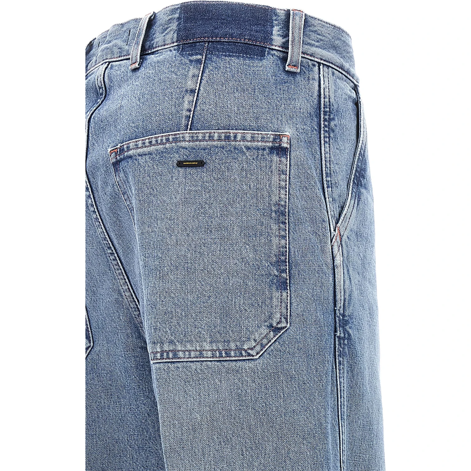 Blue Cotton Relaxed Fit Jeans