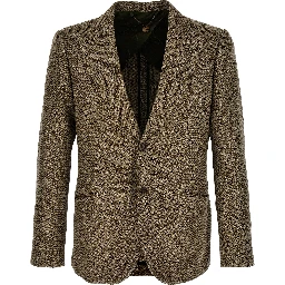 Beige Alpaca Leather Blazer