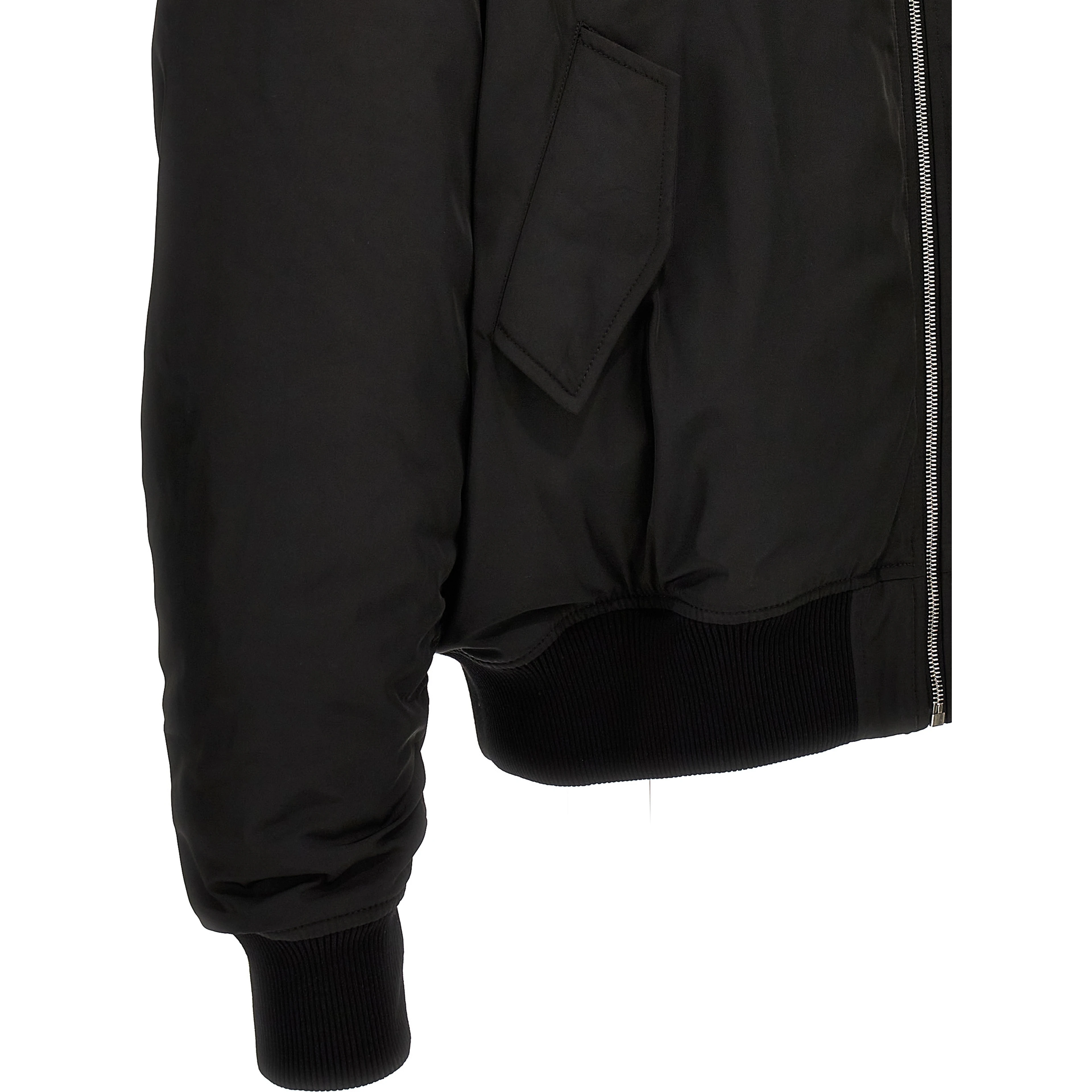 Black Polyester Bomber