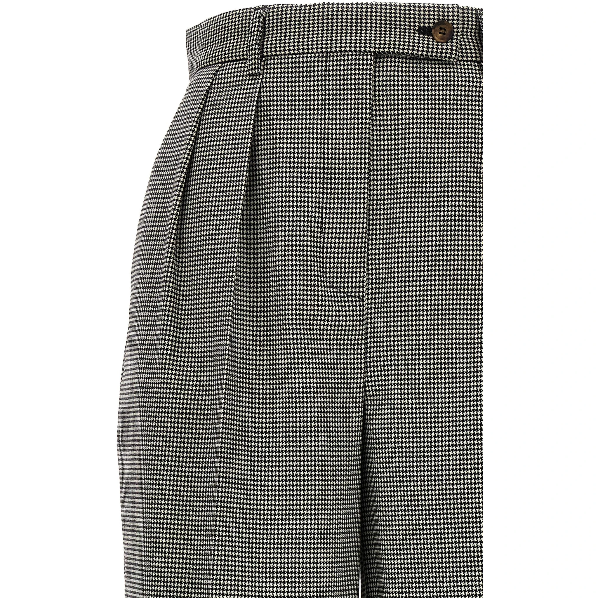 Bicolor Elastane Casual Pants