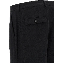 Black Virgin Wool Dress Pants