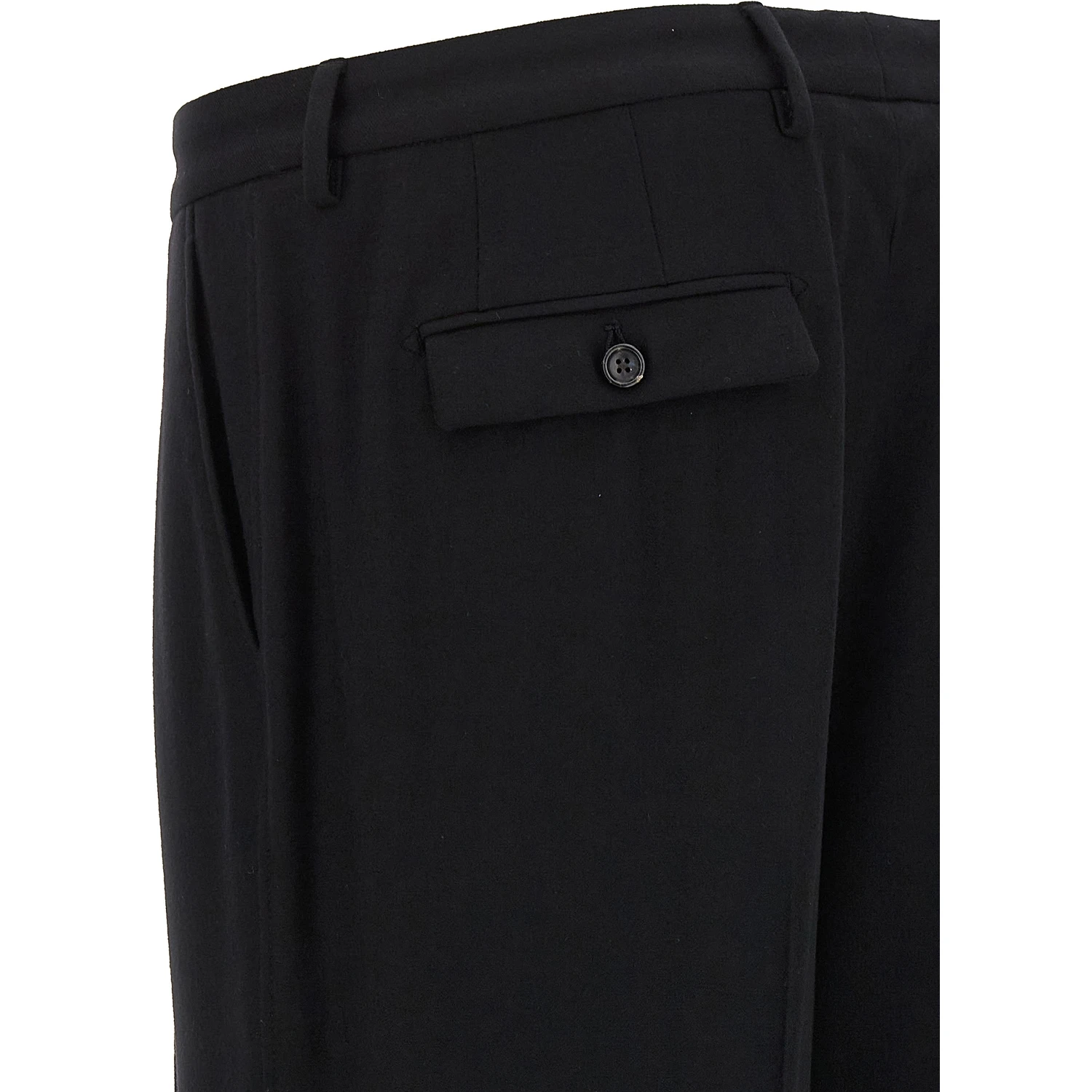 Black Virgin Wool Dress Pants
