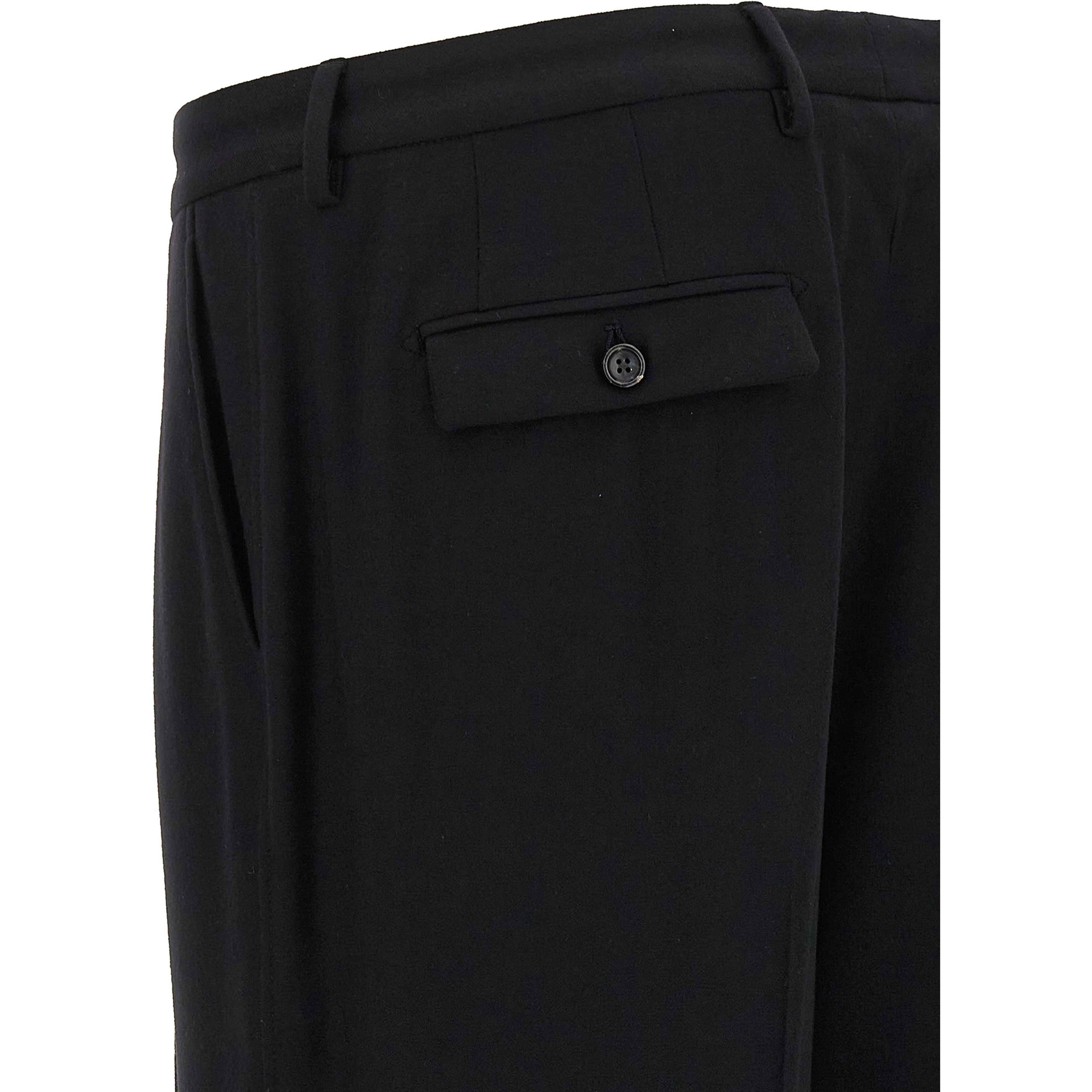 Black Virgin Wool Dress Pants