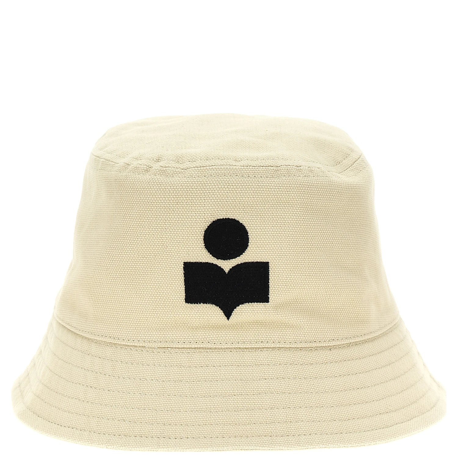 Beige Cotton Bucket Hat