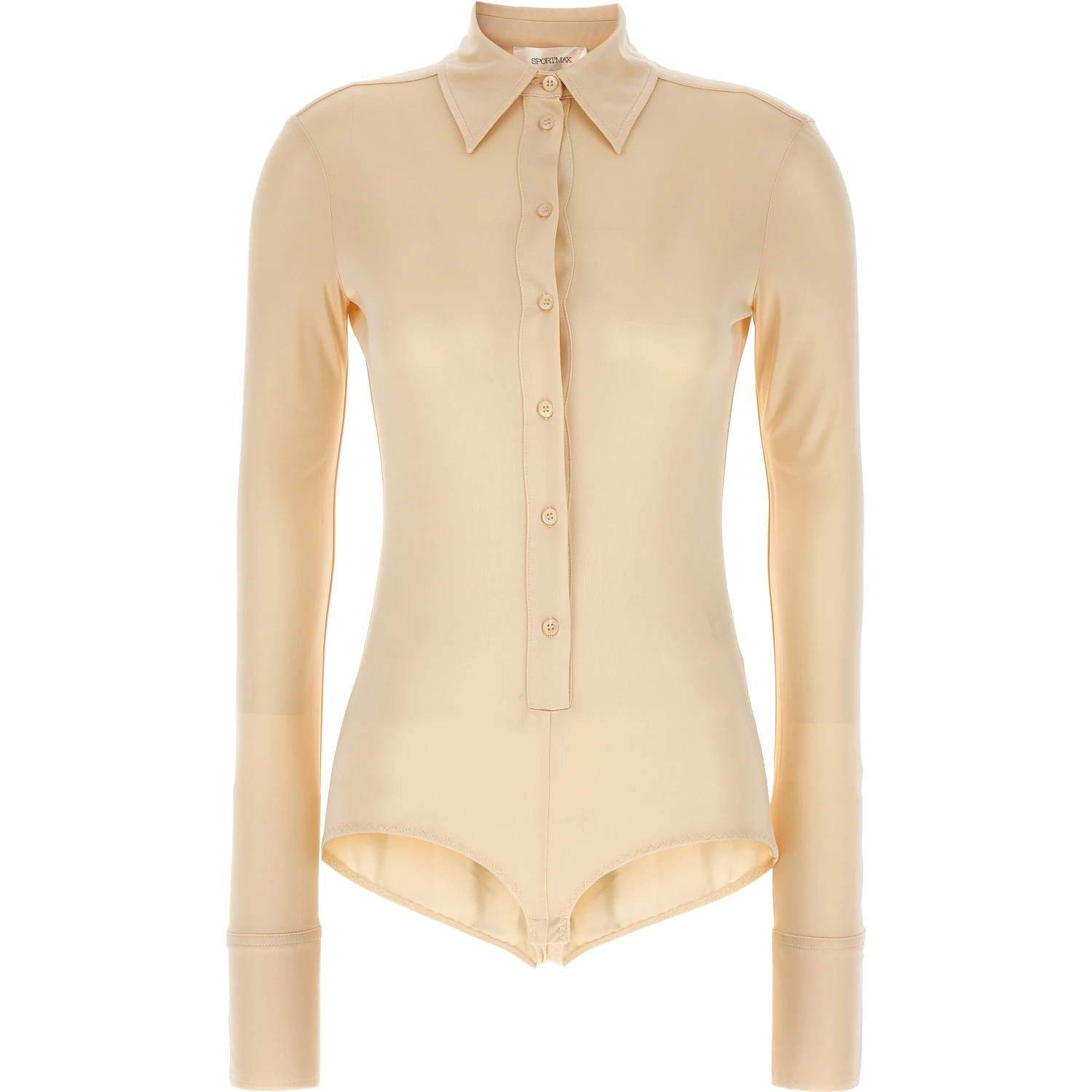 Beige Viscose Bodysuit
