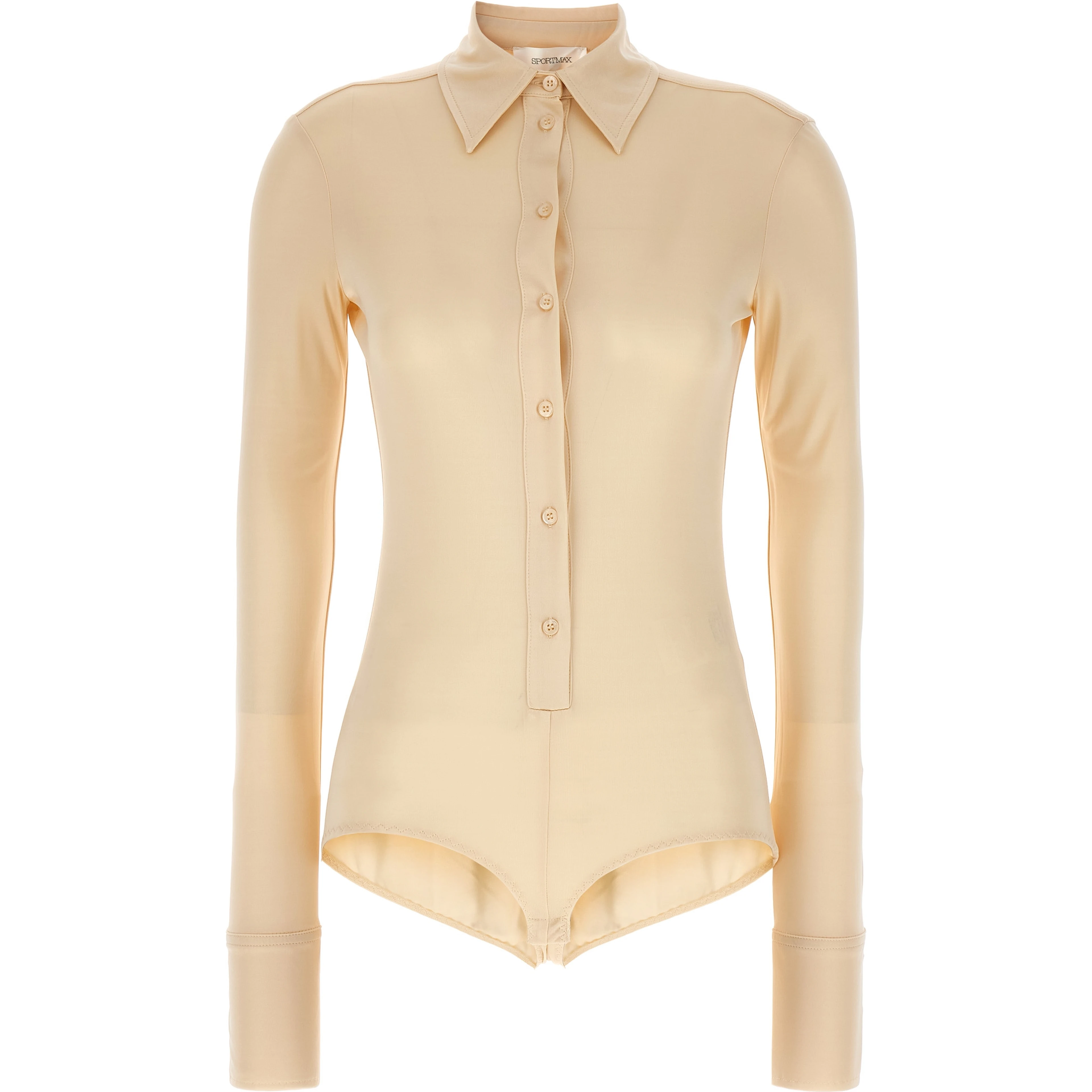 Beige Viscose Bodysuit