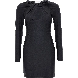 Black Polyamide Short Dress