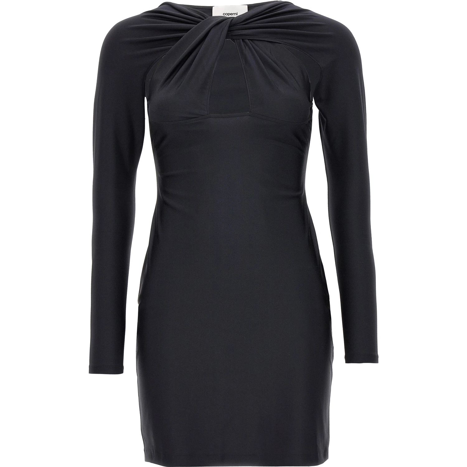 Black Polyamide Short Dress