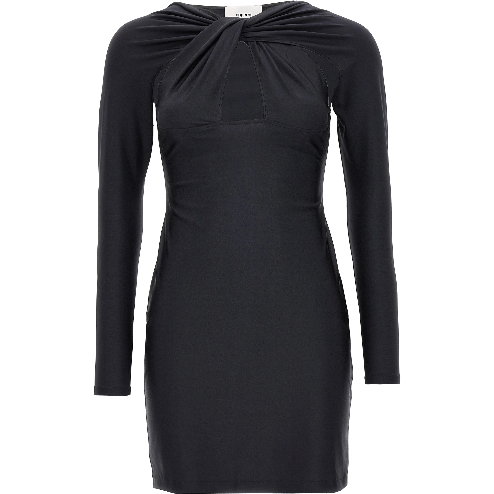 Black Polyamide Short Dress