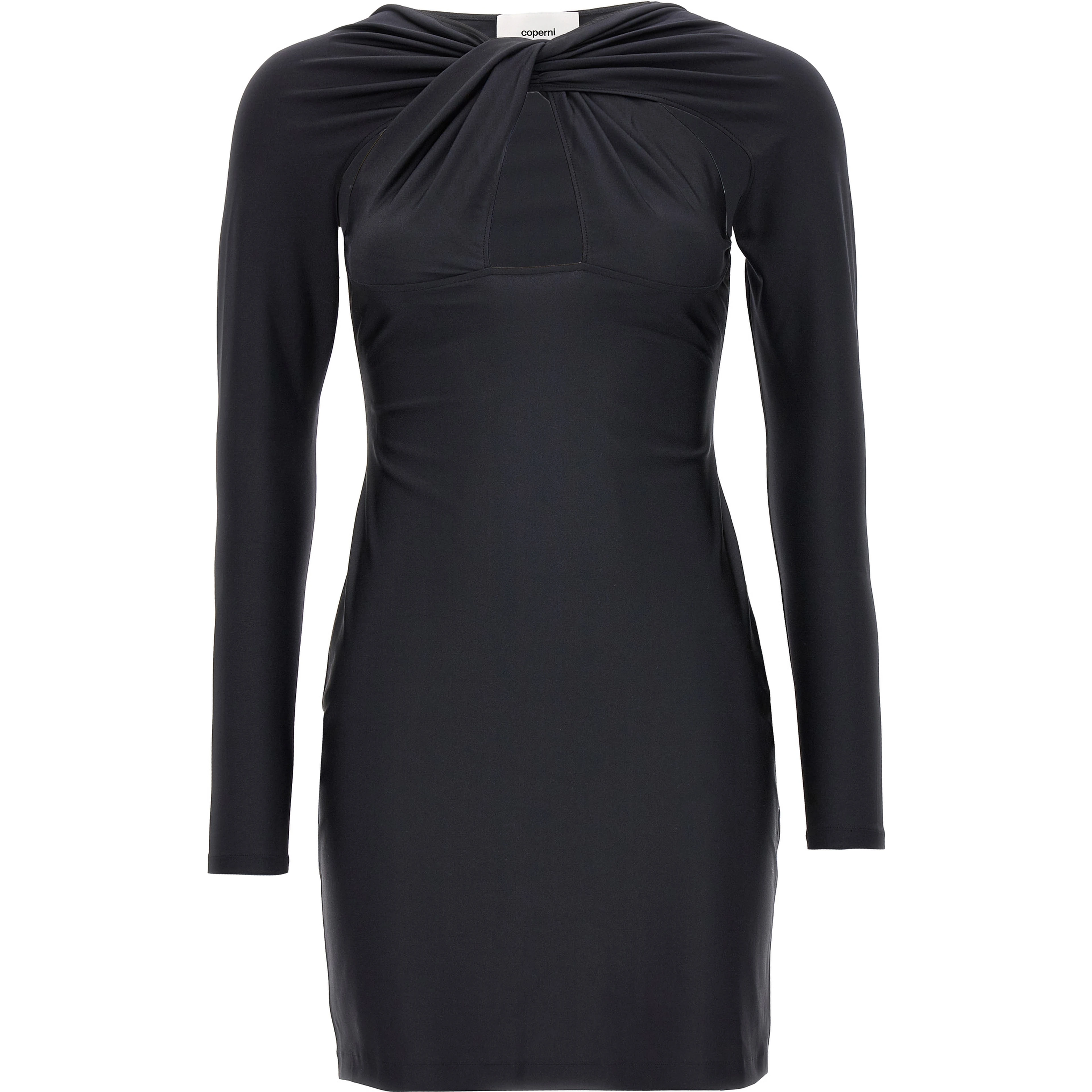 Black Polyamide Short Dress