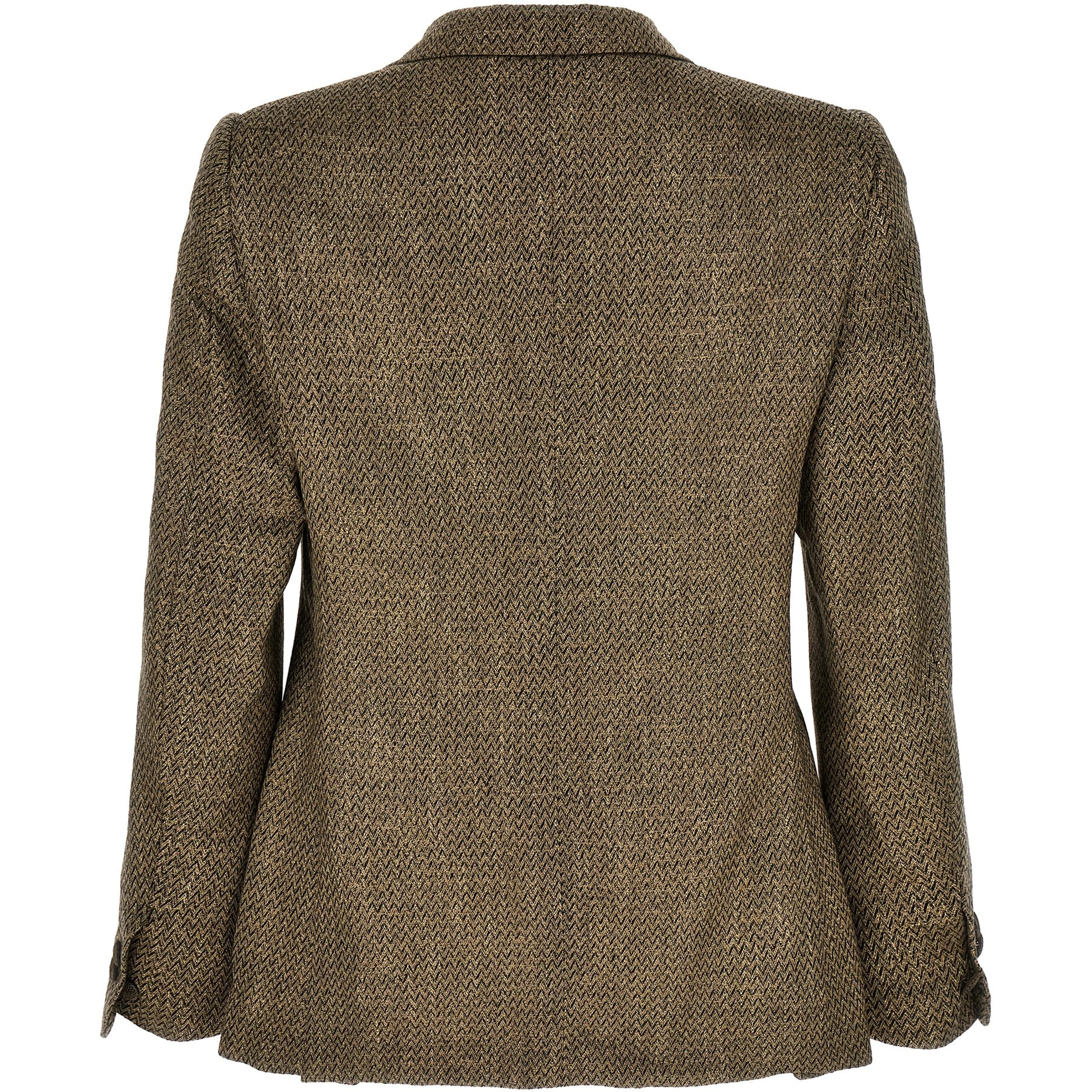 Beige Alpaca Leather Blazer