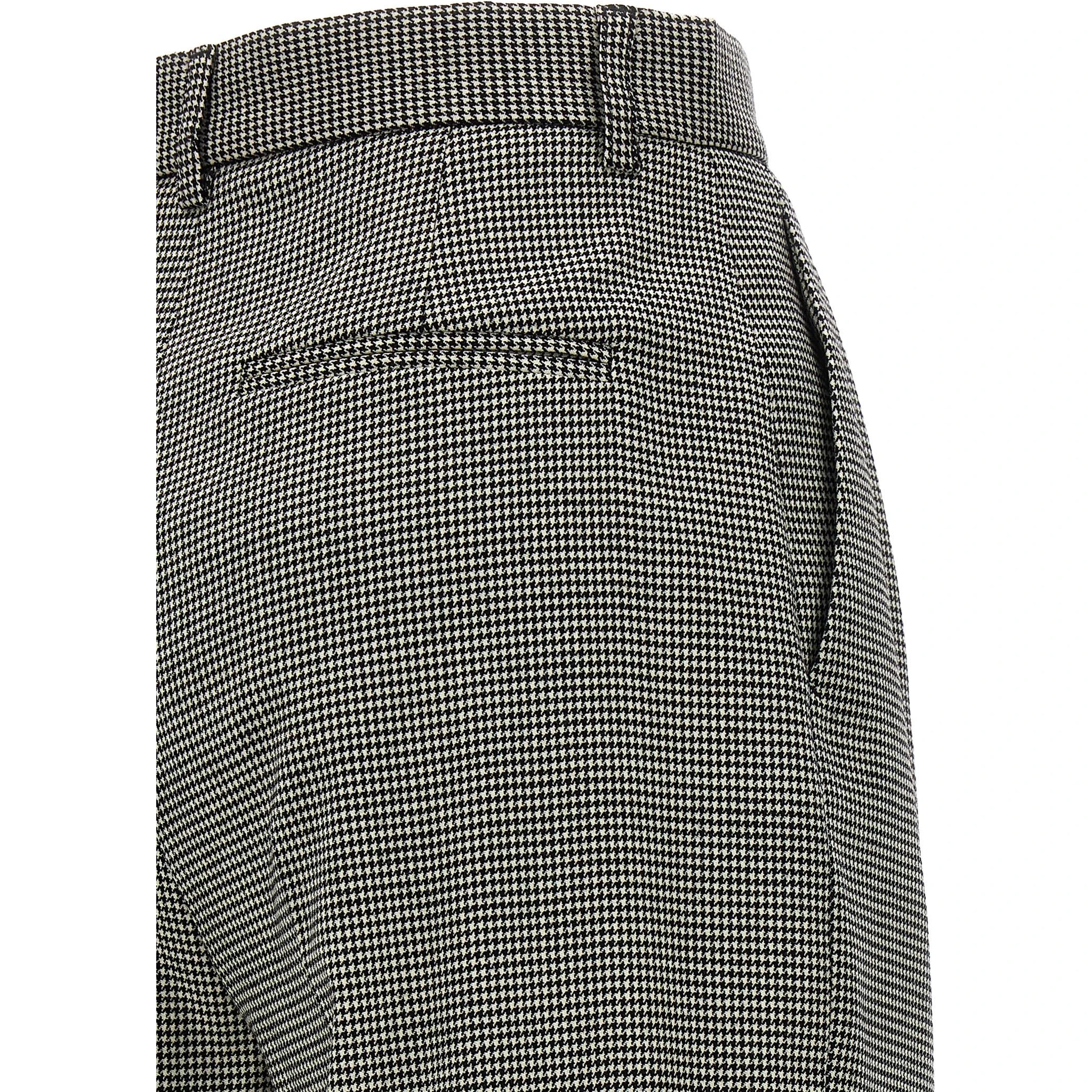 Bicolor Elastane Casual Pants