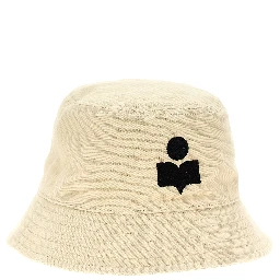 Beige Cotton Bucket Hat