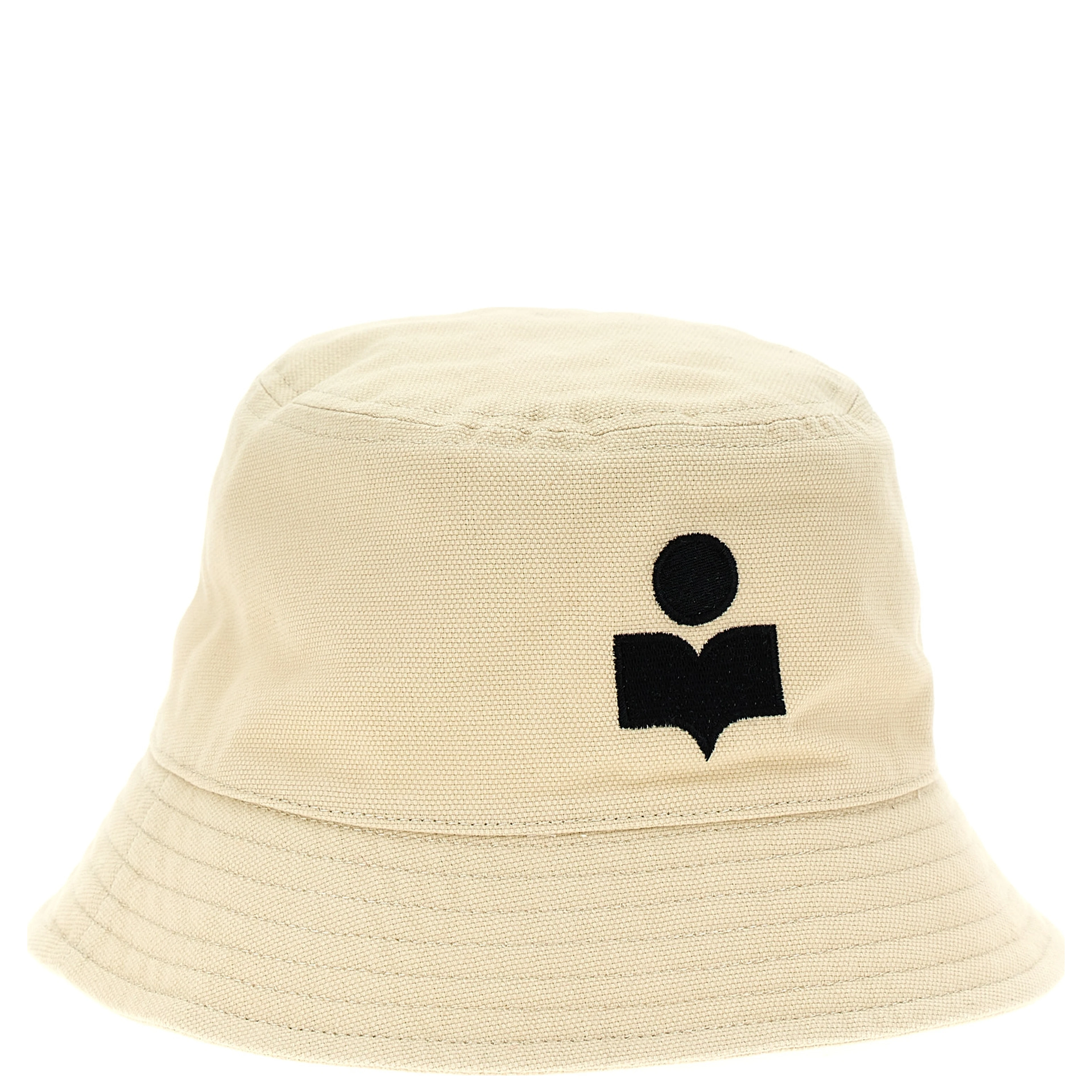Beige Cotton Bucket Hat