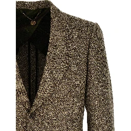 Beige Alpaca Leather Blazer