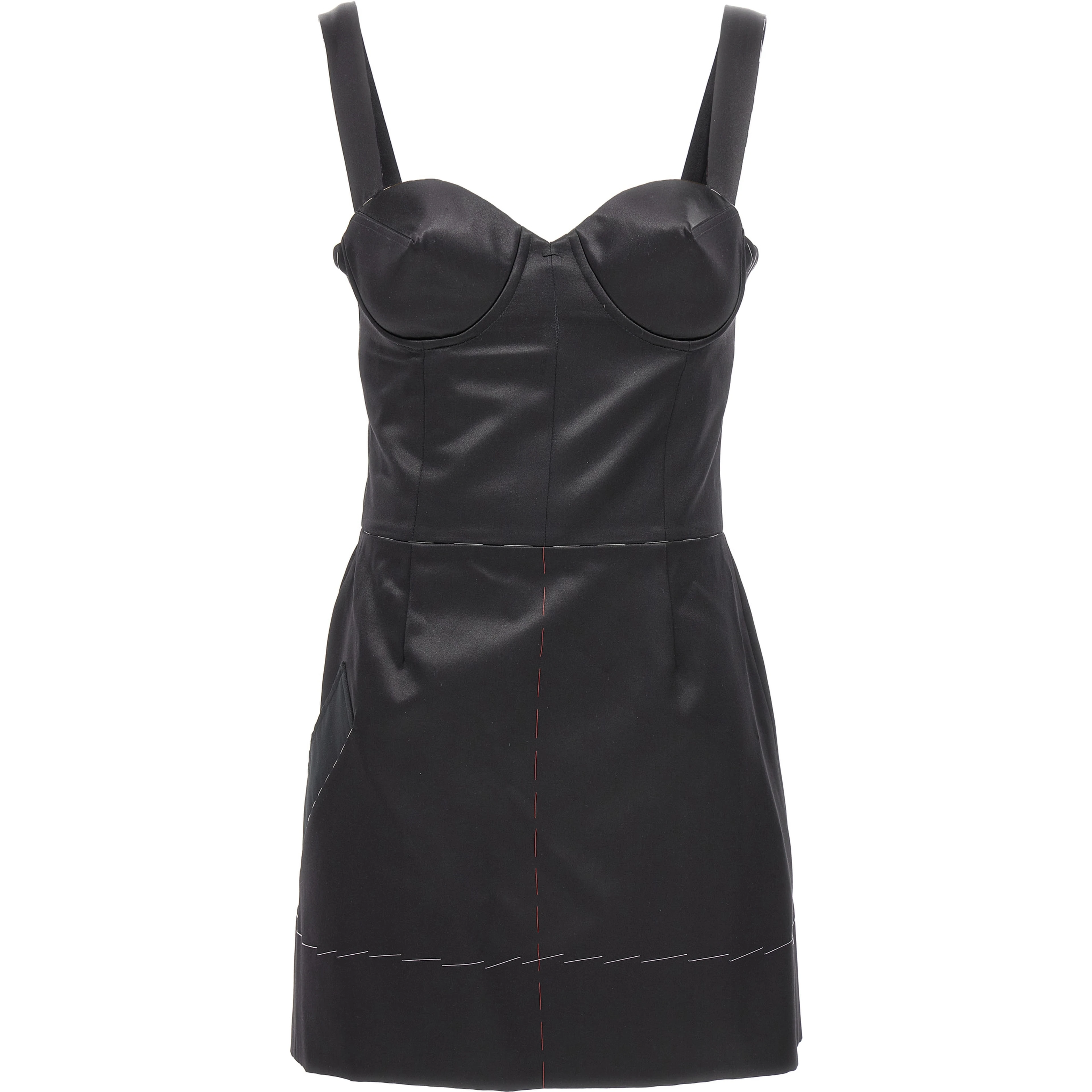 Black Acetate Short Dress