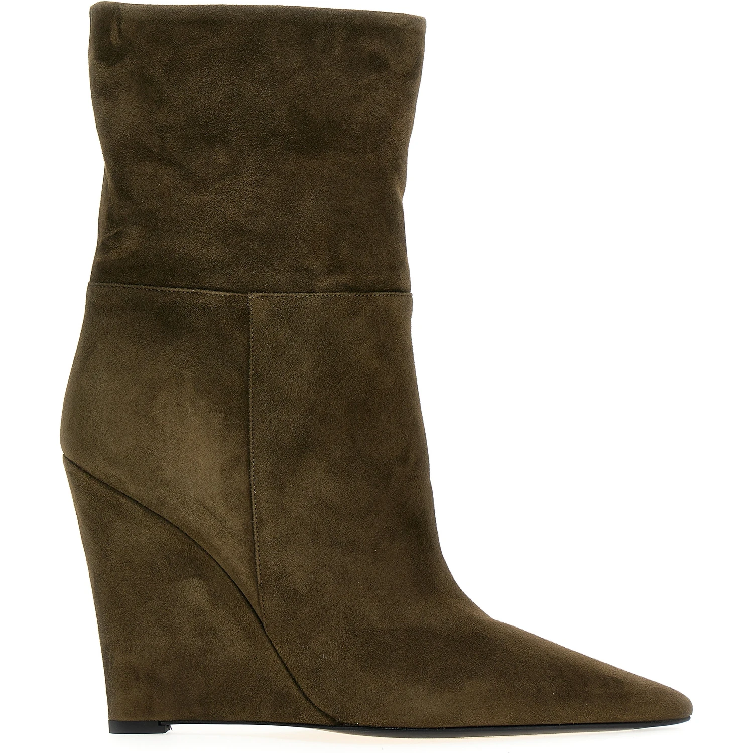 Bicolor Suede Leather Ankle Boots