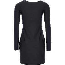 Black Polyamide Short Dress
