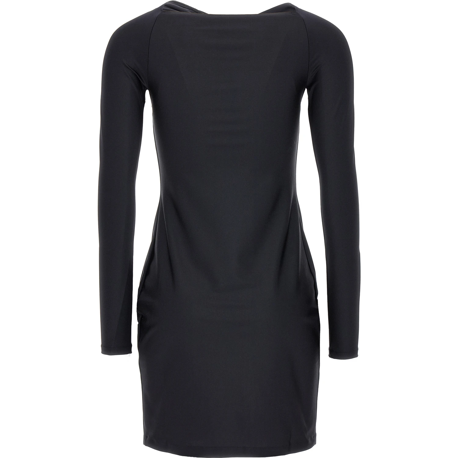 Black Polyamide Short Dress