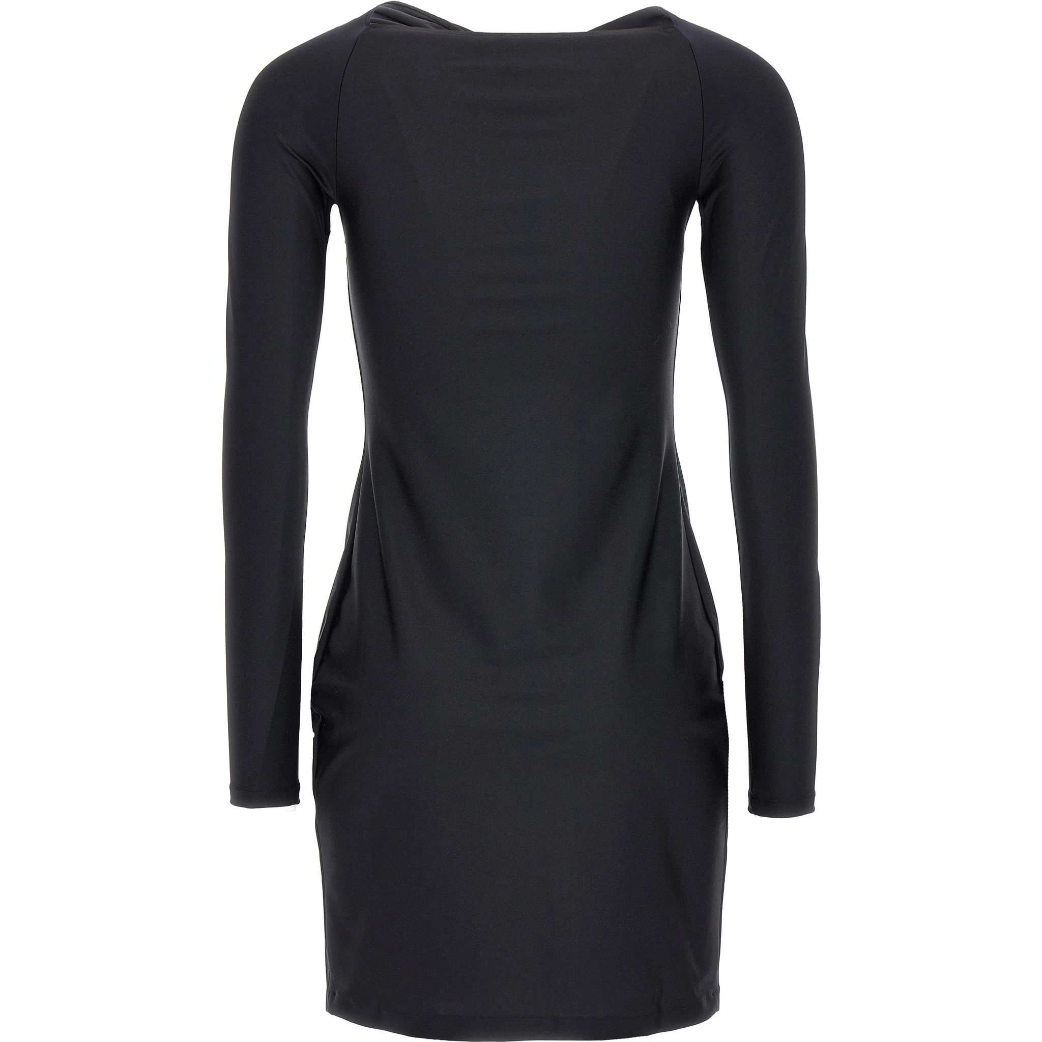 Black Polyamide Short Dress