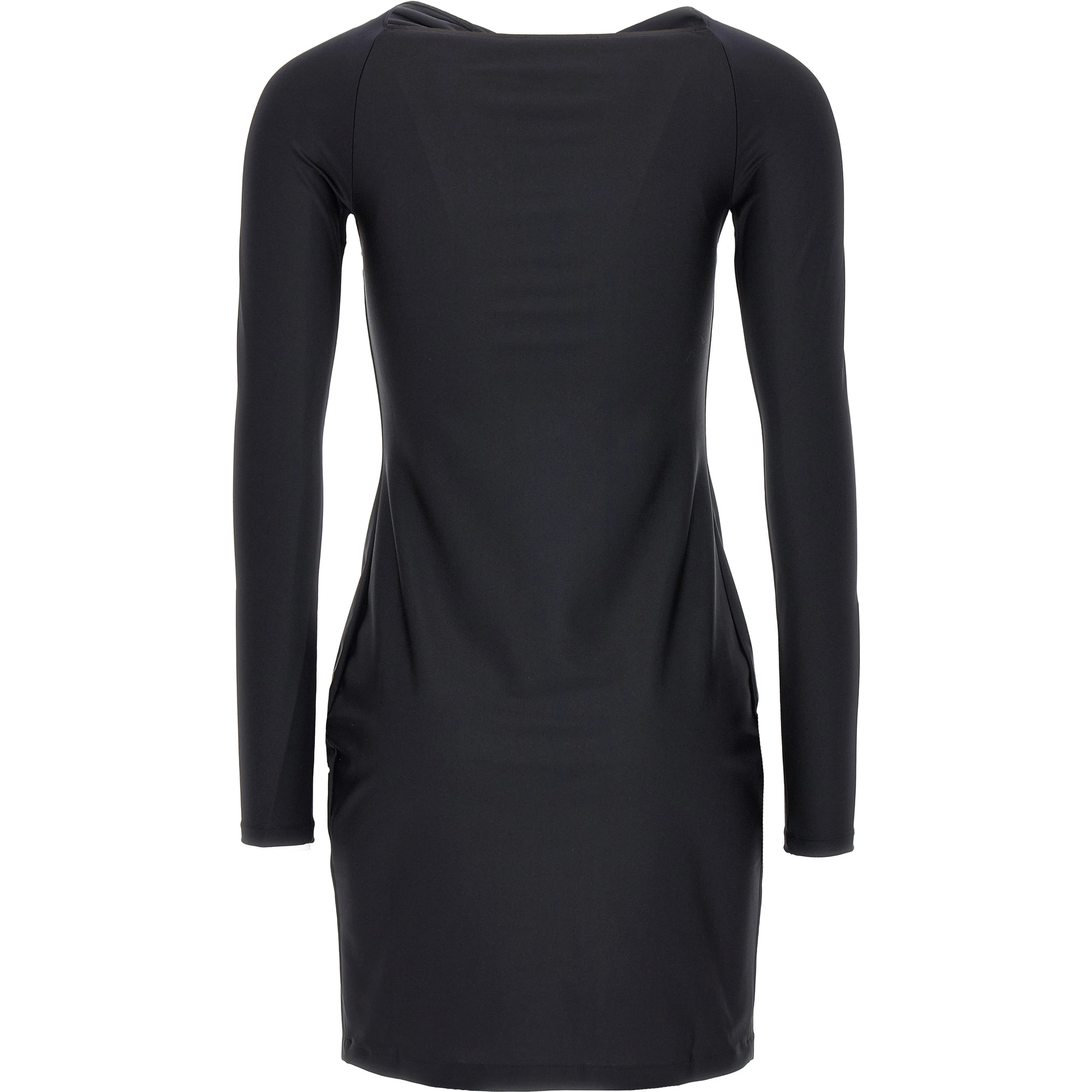 Black Polyamide Short Dress