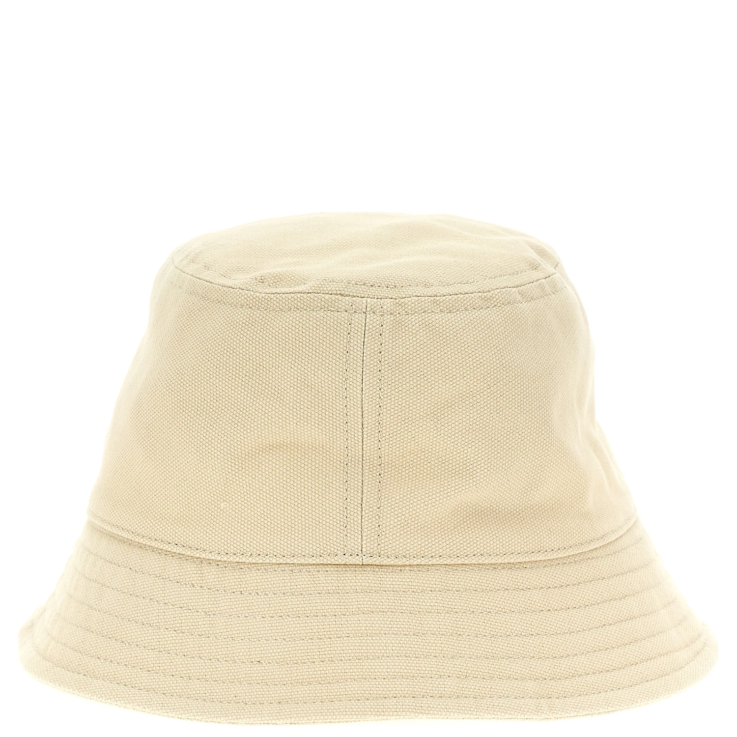 Beige Cotton Bucket Hat