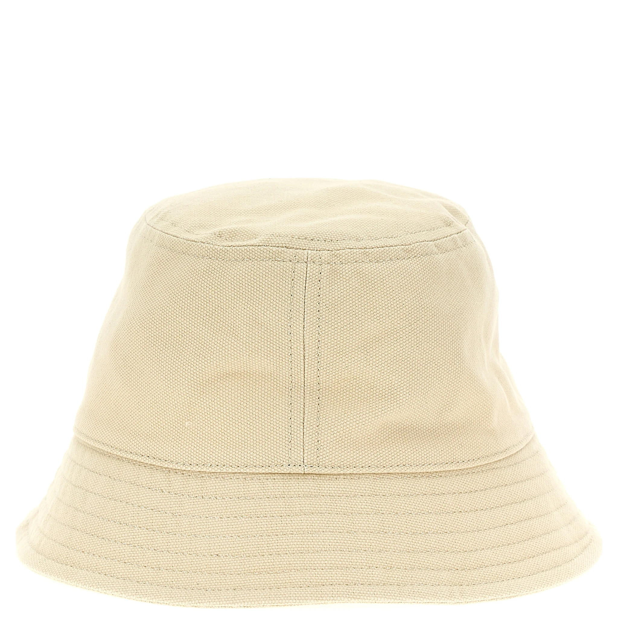 Beige Cotton Bucket Hat