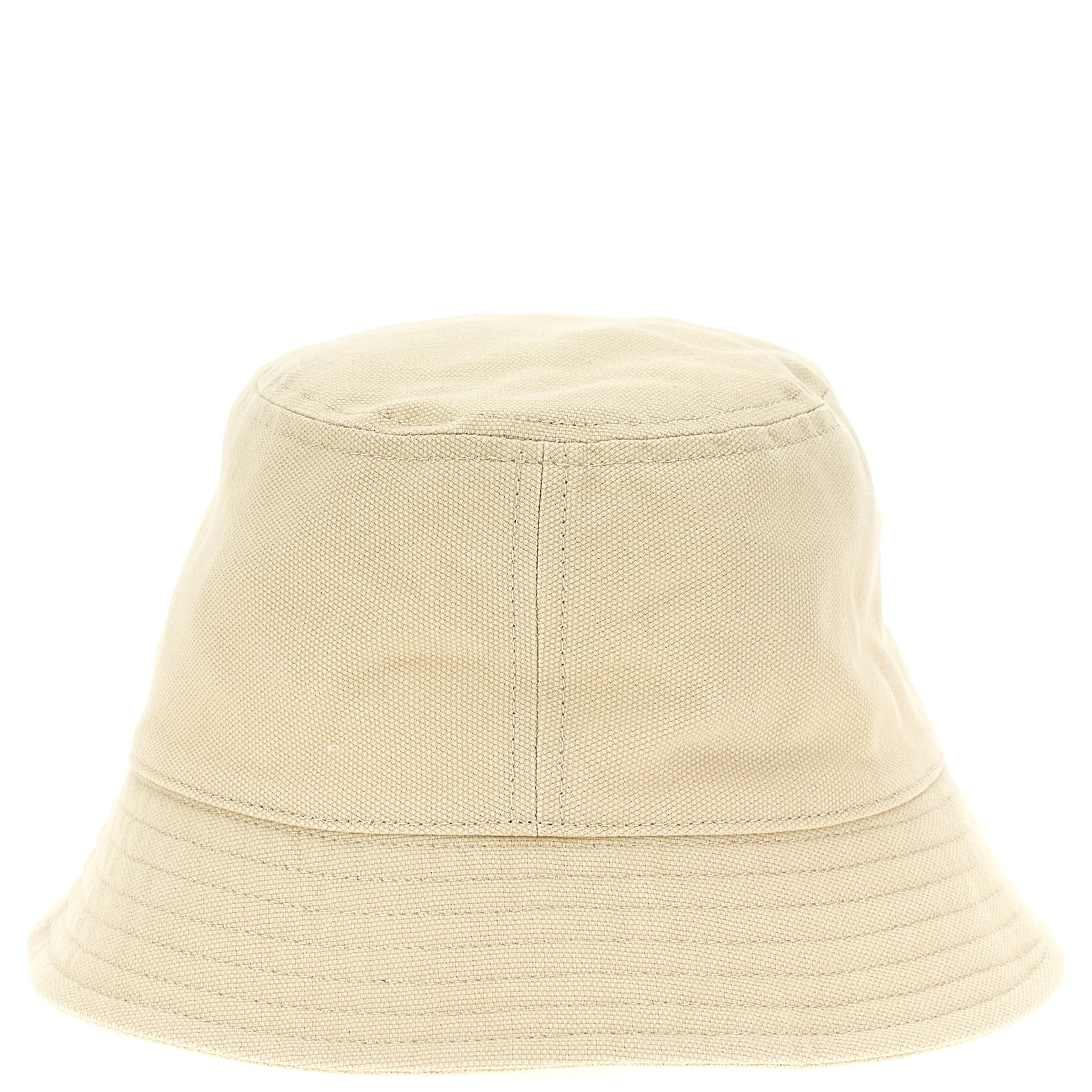 Beige Cotton Bucket Hat
