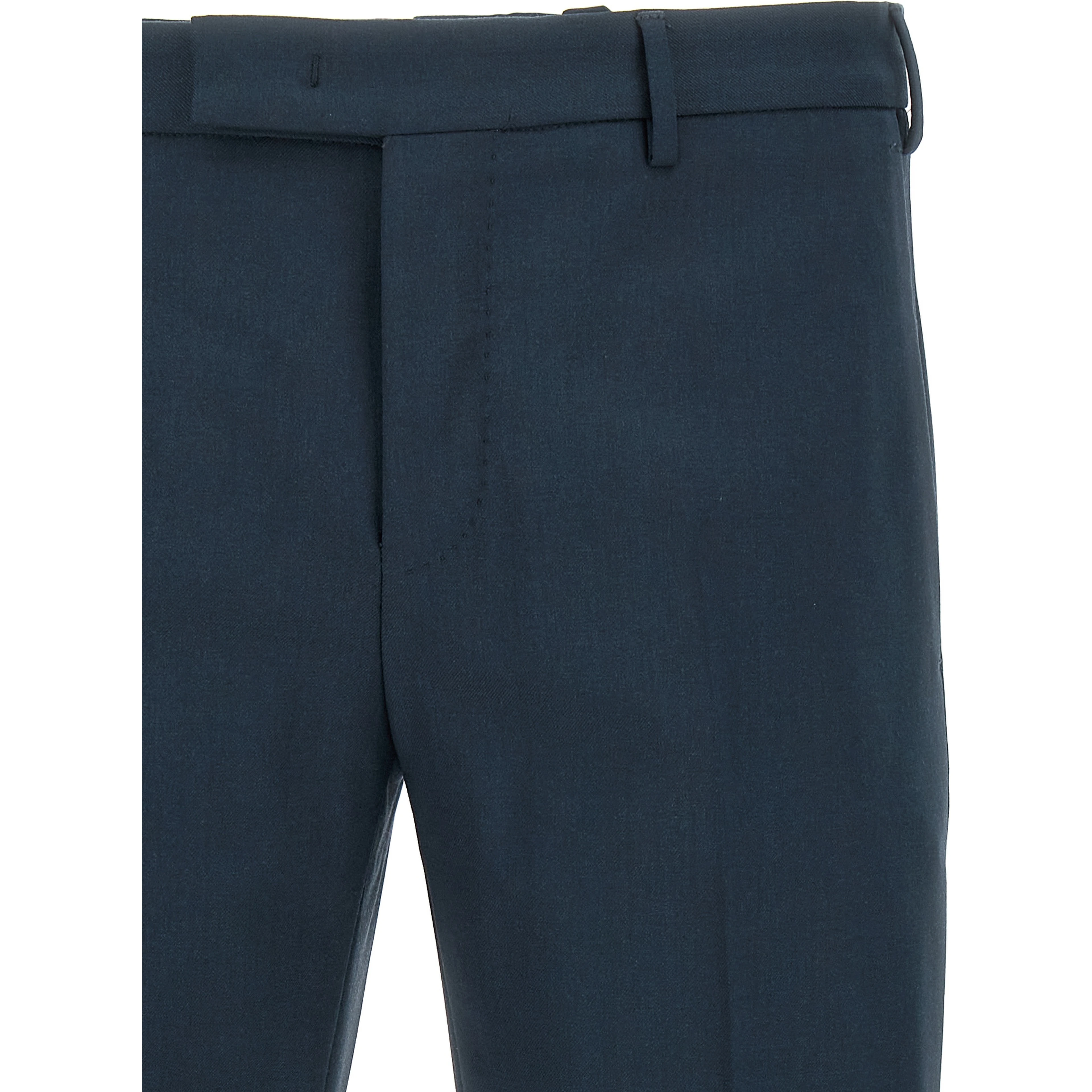 Blue Virgin Wool Dress Pants
