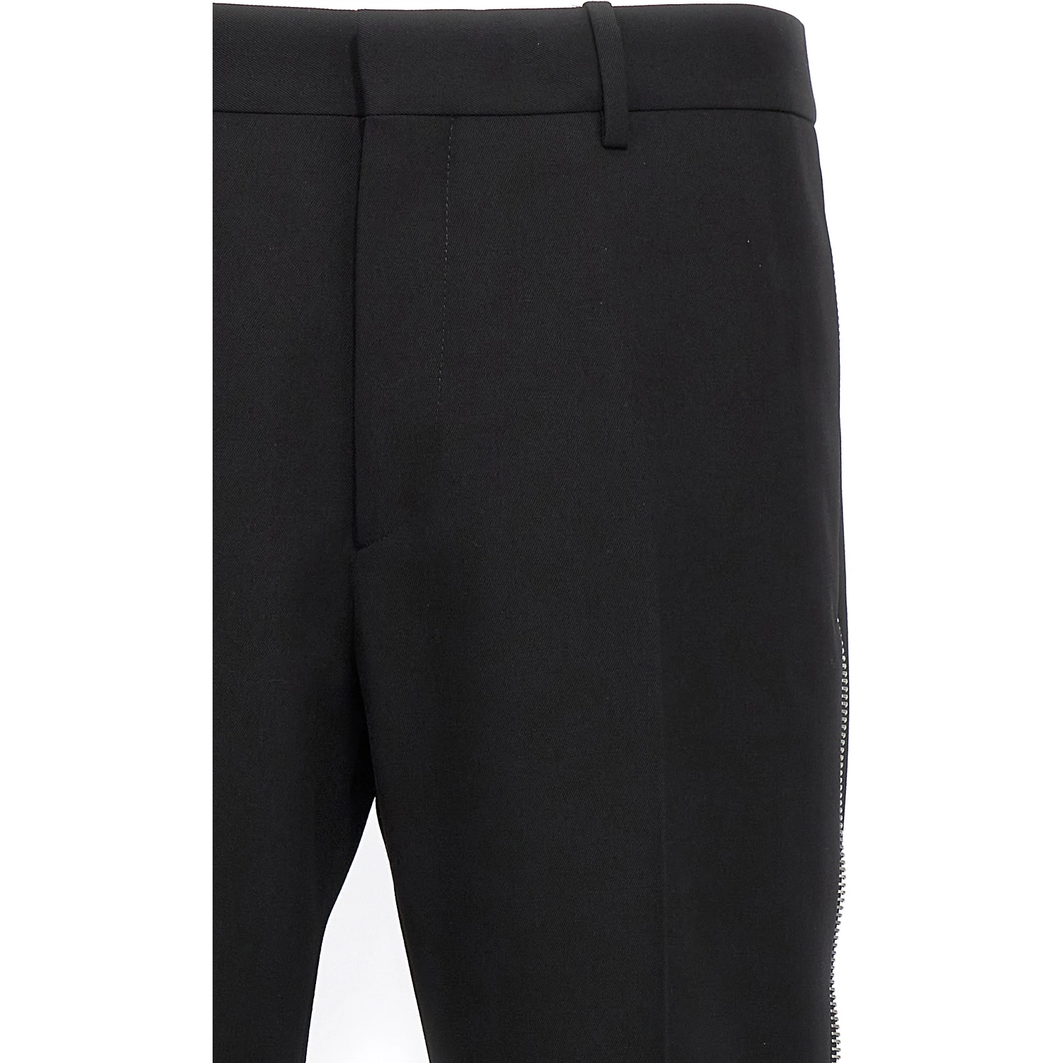 Black Virgin Wool Dress Pants