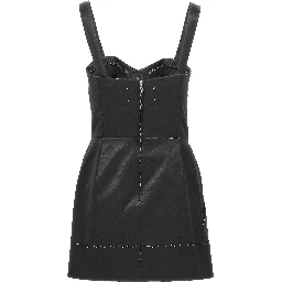 Black Acetate Short Dress