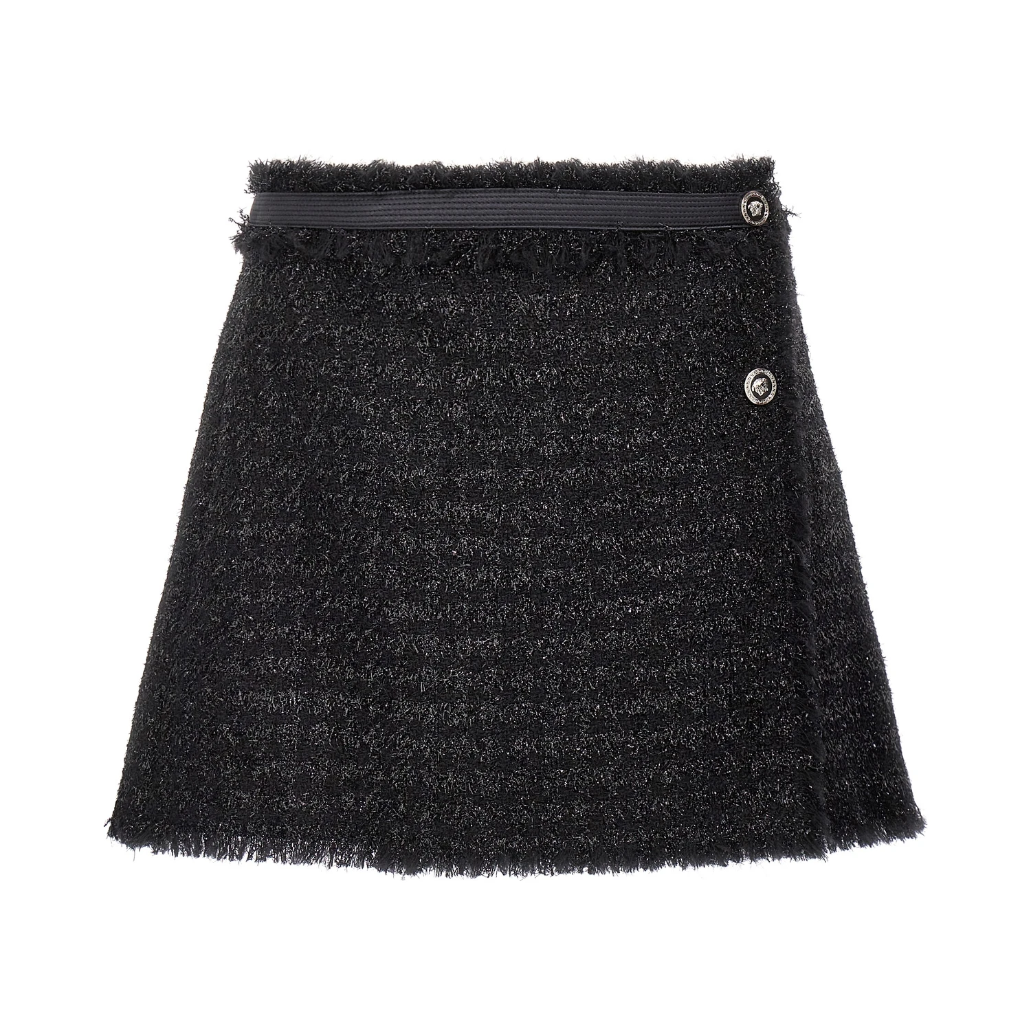 Black Virgin Wool Long Skirt