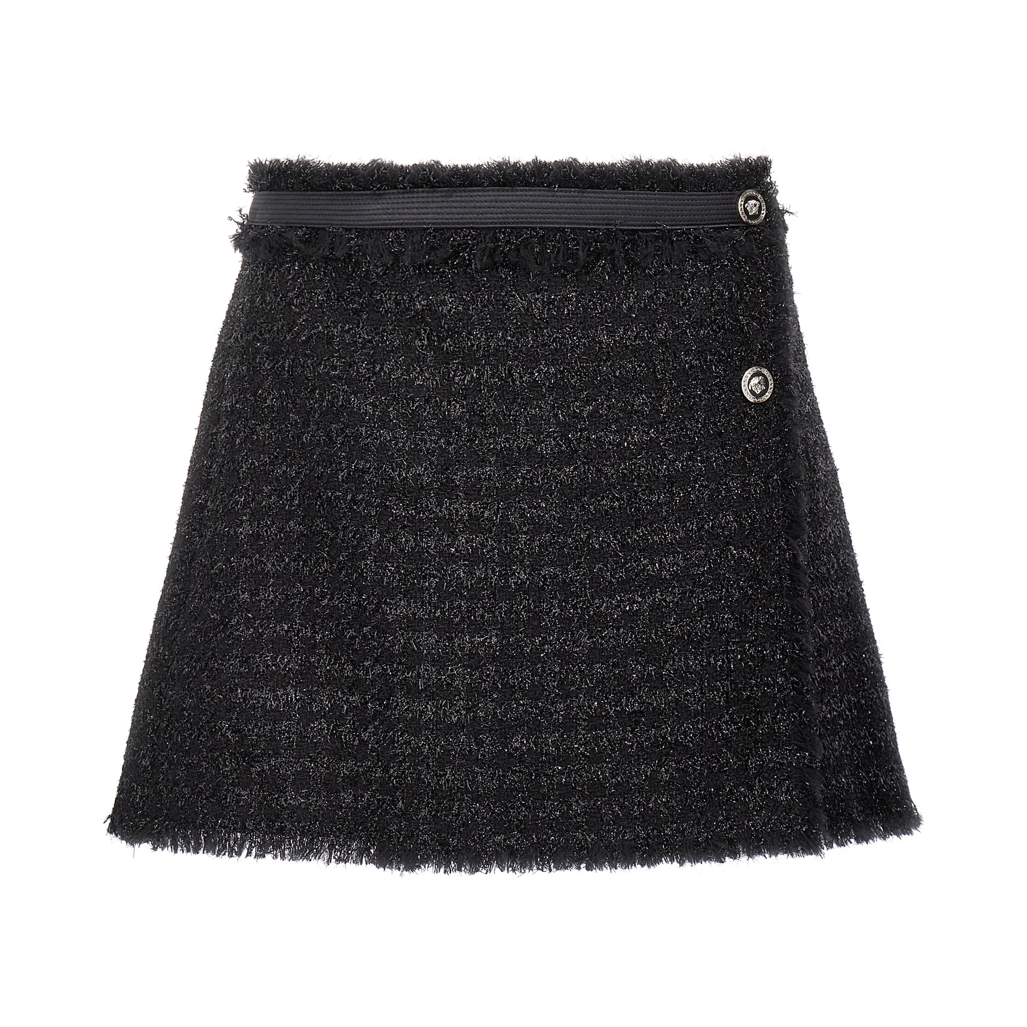 Black Virgin Wool Long Skirt