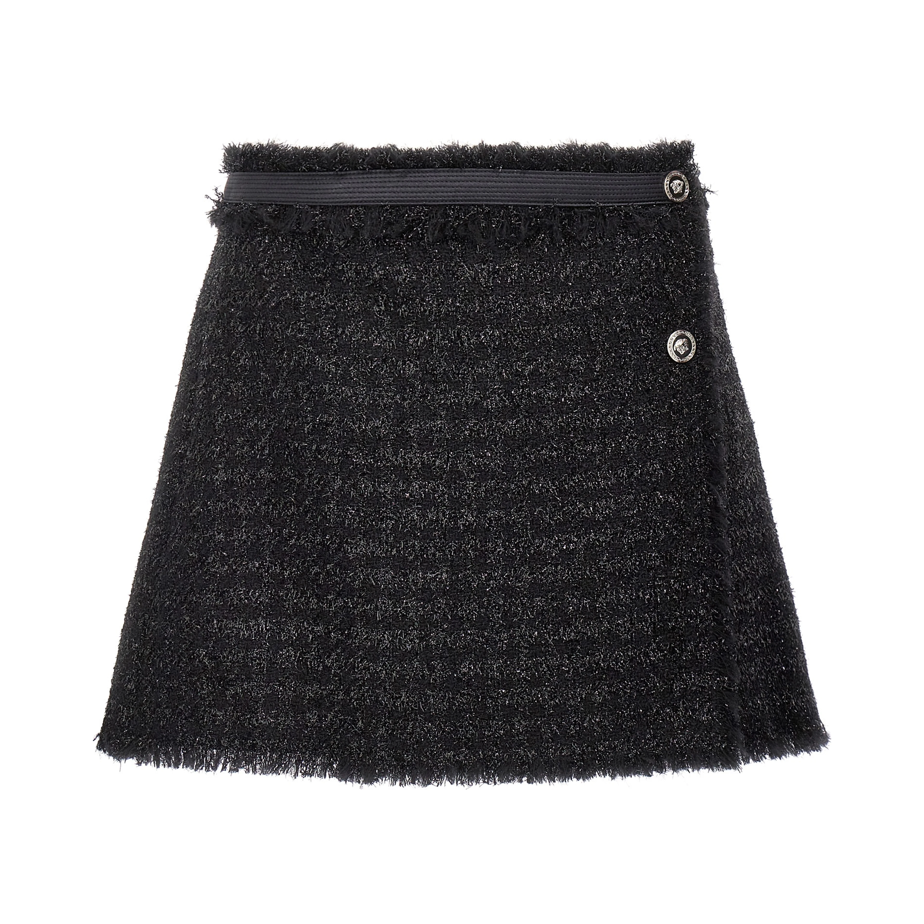 Black Virgin Wool Long Skirt