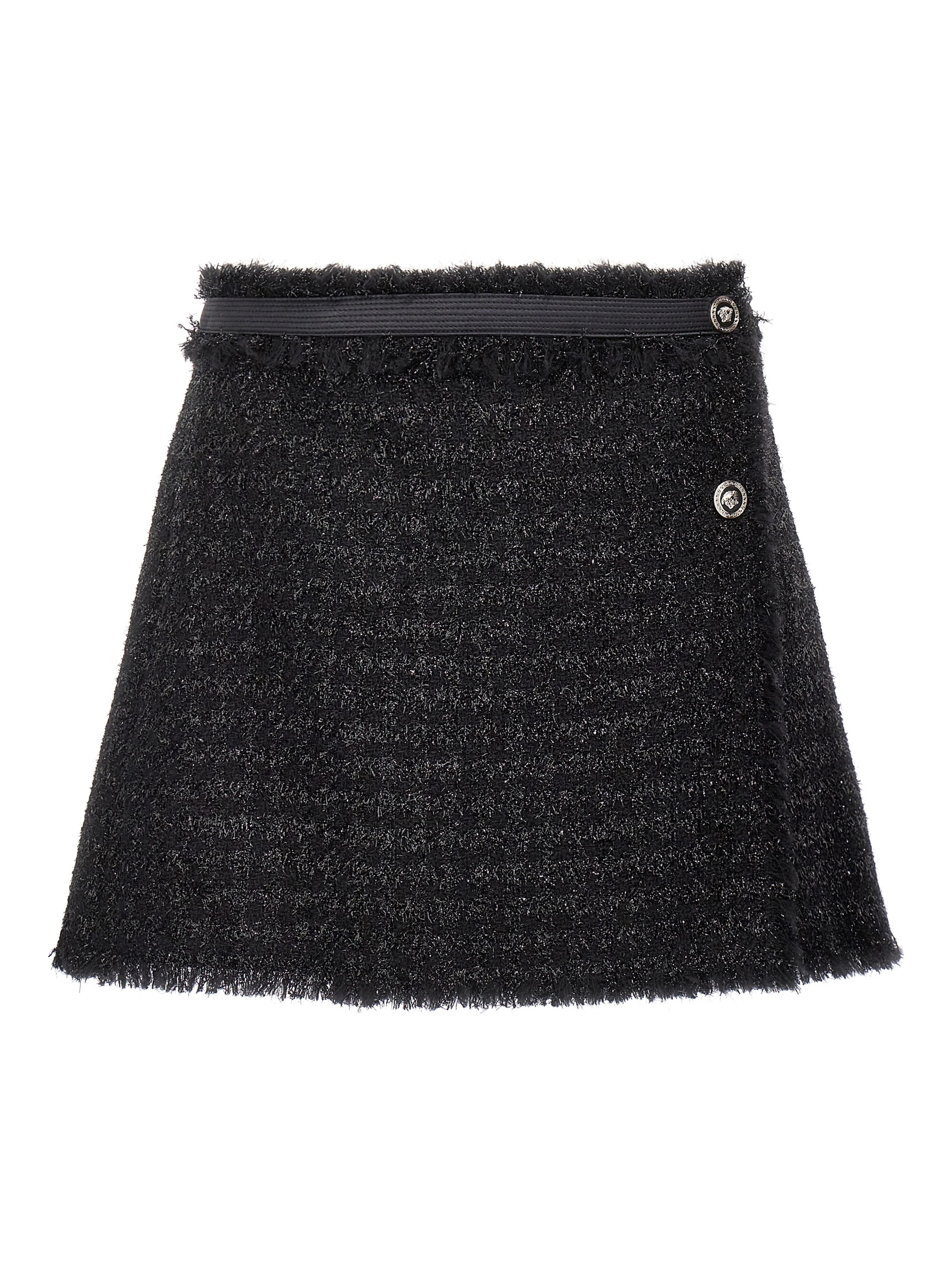 Black Virgin Wool Long Skirt