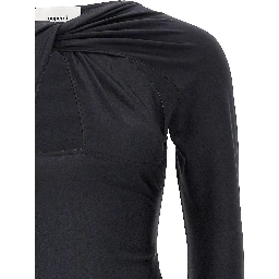 Black Polyamide Short Dress