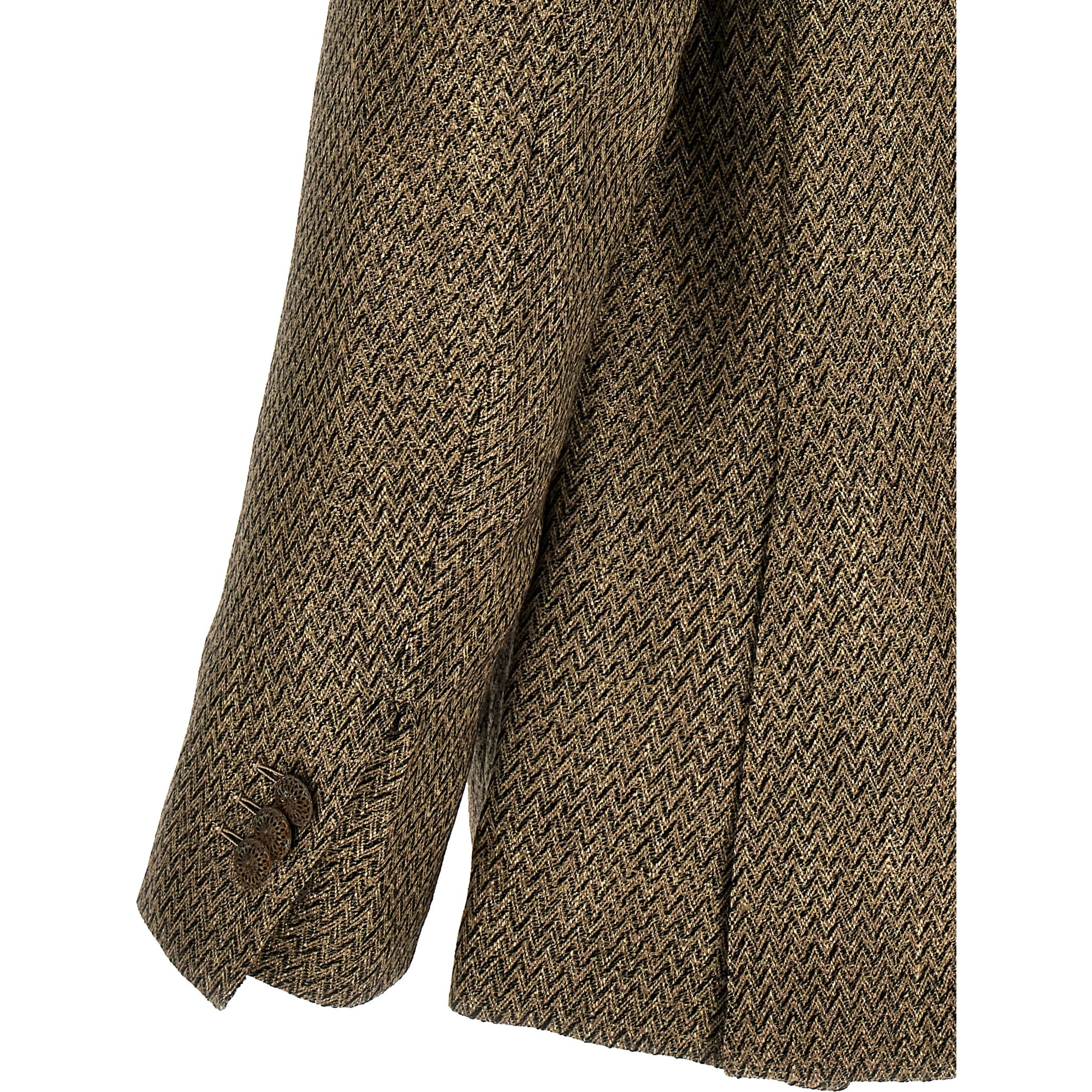Beige Alpaca Leather Blazer